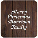 Merry Christmas Morrison Family - Drink Coaster D