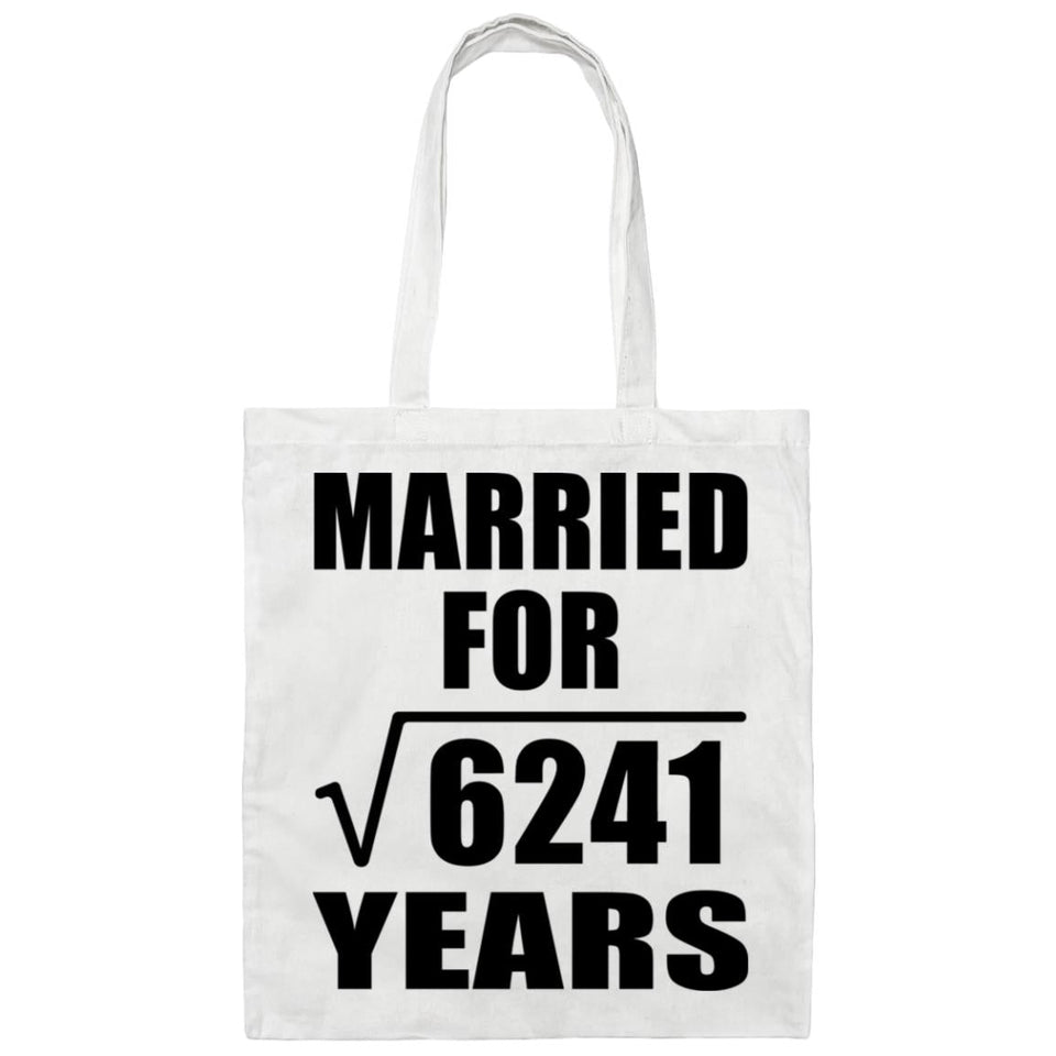 79th Anniversary Married For Square Root of 6241 Years - Tote Bag White