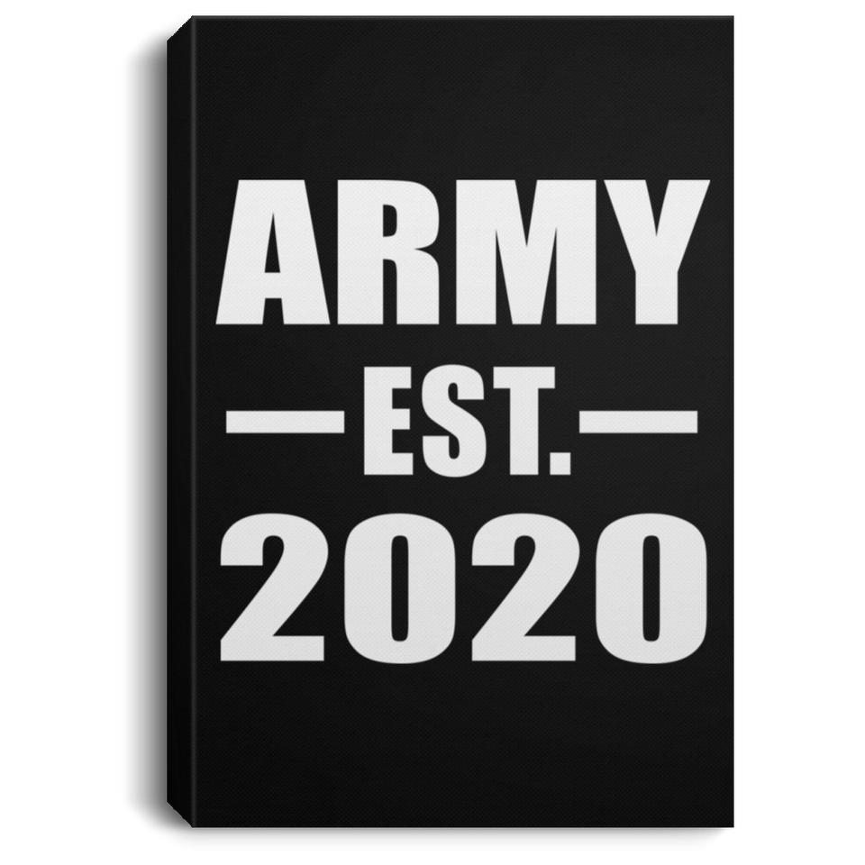 Army Established EST. 2020 - Canvas Portrait