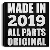 5th Birthday Made in 2019 All Parts Original - Canvas Square