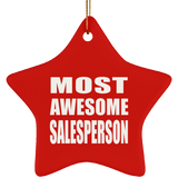 Most Awesome Salesperson - Star Ornament
