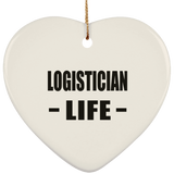 Logistician Life - Heart Ornament