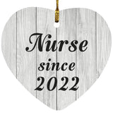 Nurse Since 2022 - Heart Ornament F