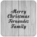 Merry Christmas Fernandez Family - Drink Coaster F