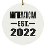 Mathematician Established EST. 2022 - Circle Ornament