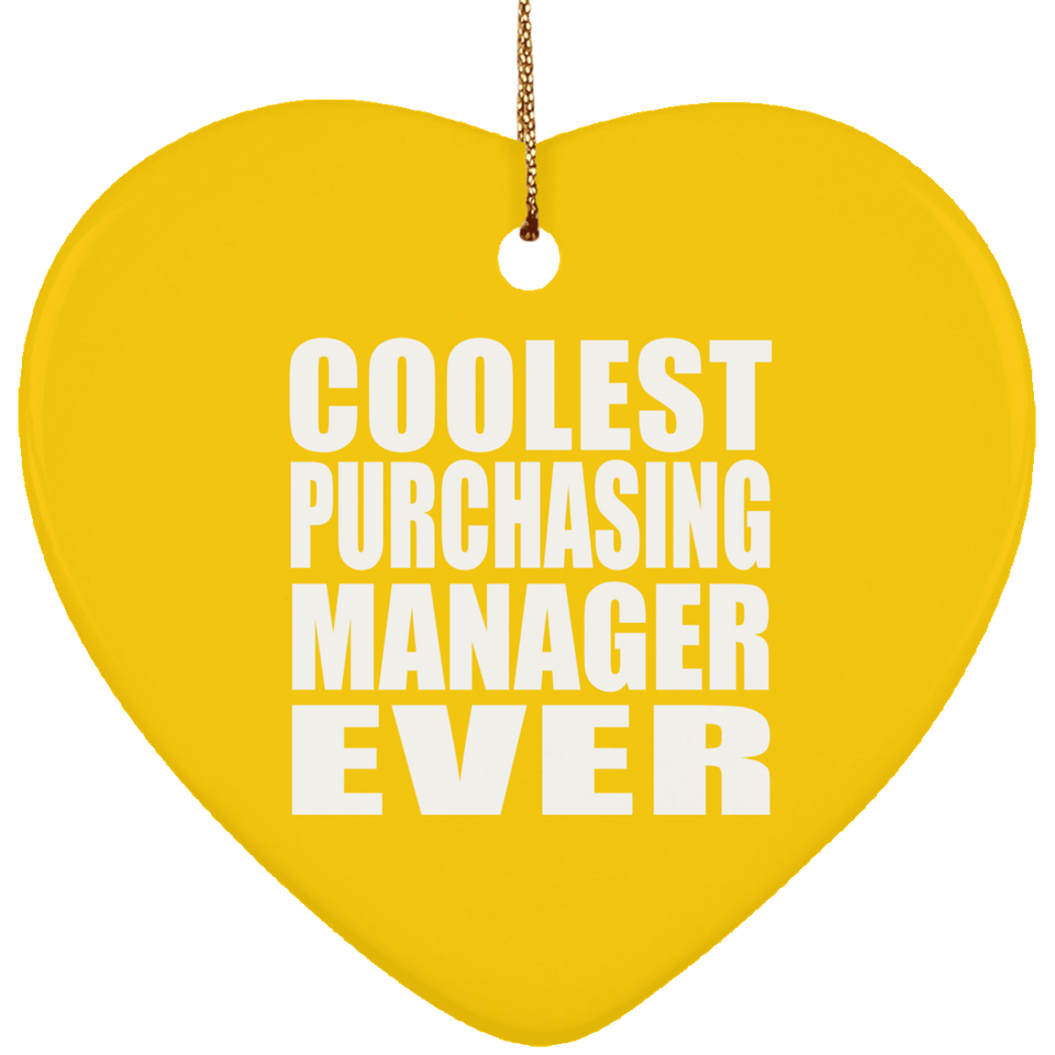 Coolest Purchasing Manager Ever - Heart Ornament