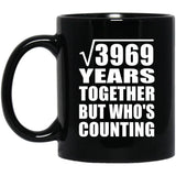 63rd Anniversary Square Root of 3969 Years Who's Counting - 11oz Coffee Mug Black