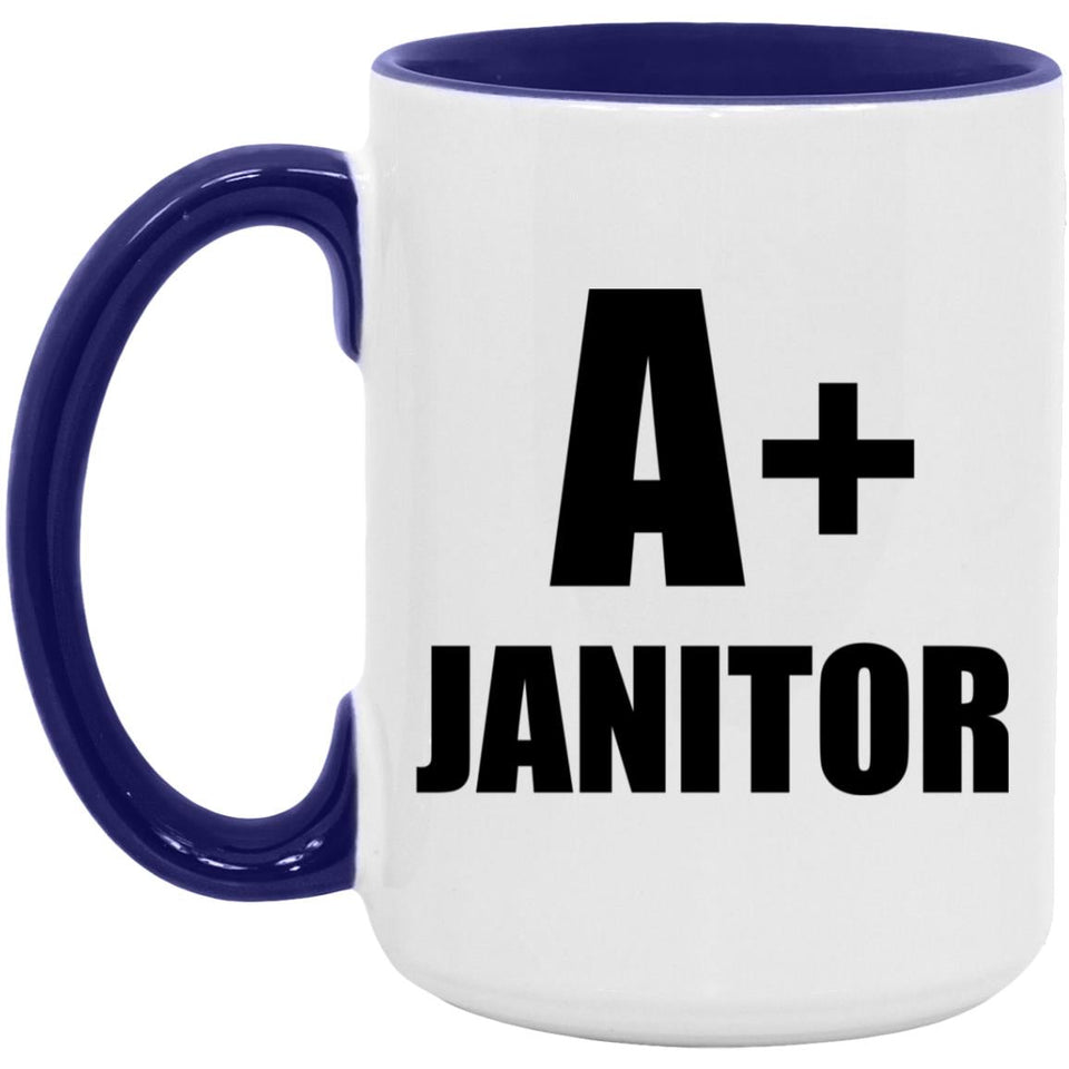 A+ Janitor - 15oz Accent Mug Purple