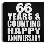 Happy 66th Anniversary 66 Years & Counting - Canvas Square