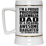 Proud Precision Assembler Dad Of Awesome Daughter - Beer Stein