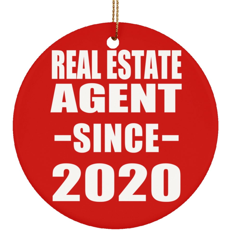 Real Estate Agent Since 2020 - Circle Ornament