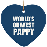 World's Okayest Pappy - Heart Ornament