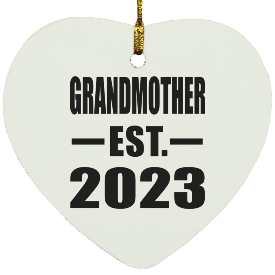Grandmother Established EST. 2023 - Heart Ornament