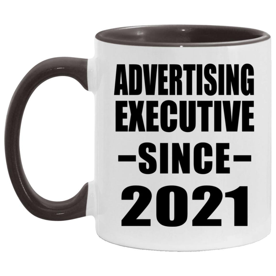 Advertising Executive Since 2021 - 11oz Accent Mug Black