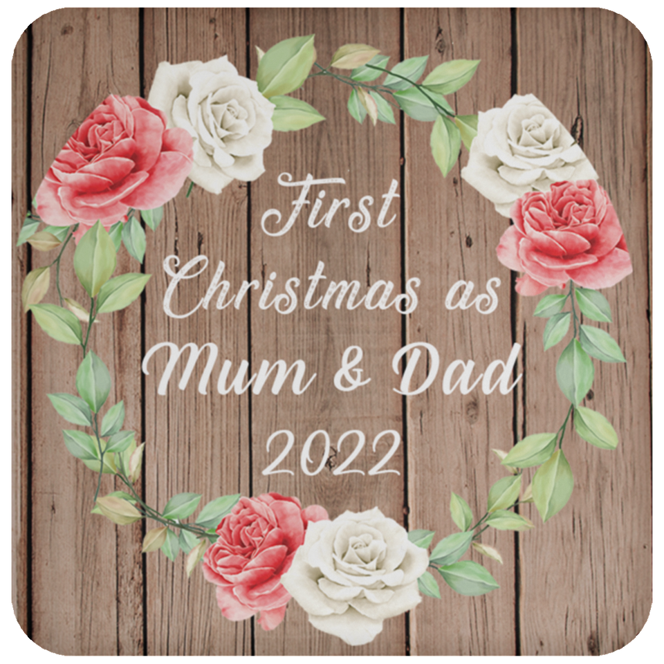 First Christmas As Mum & Dad 2022 - Drink Coaster B