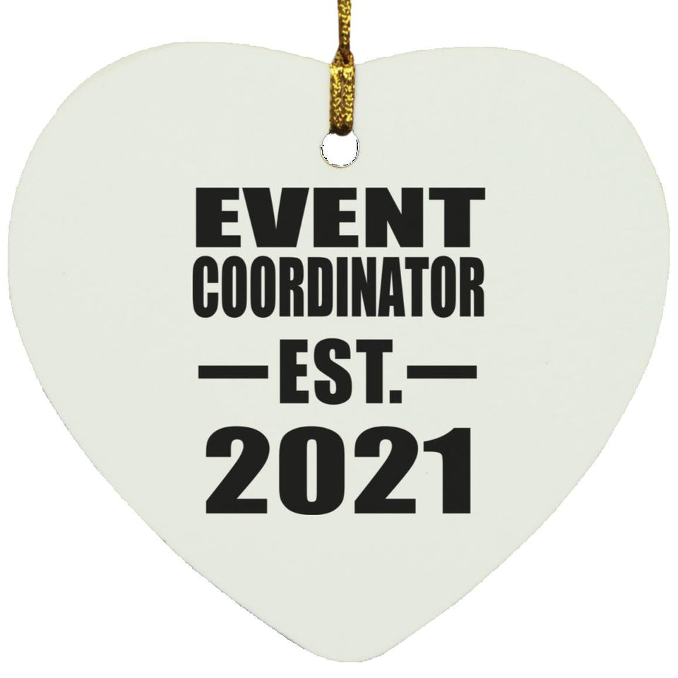 Event Coordinator Established EST. 2021 - Heart Ornament