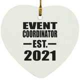 Event Coordinator Established EST. 2021 - Heart Ornament