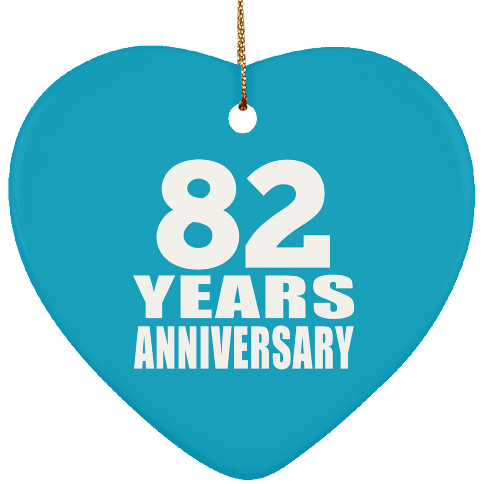 82nd Anniversary 82 Years - Heart Ornament
