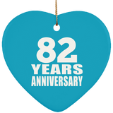 82nd Anniversary 82 Years - Heart Ornament