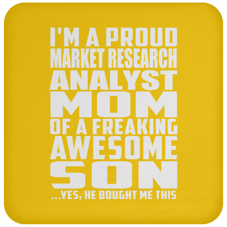 Proud Market Research Analyst Mom Of Awesome Son - Drink Coaster