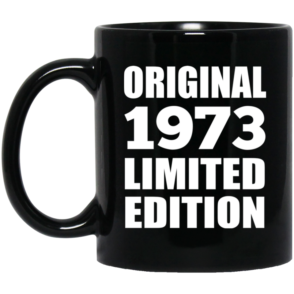 51st Birthday Original 1973 Limited Edition - 11oz Coffee Mug Black