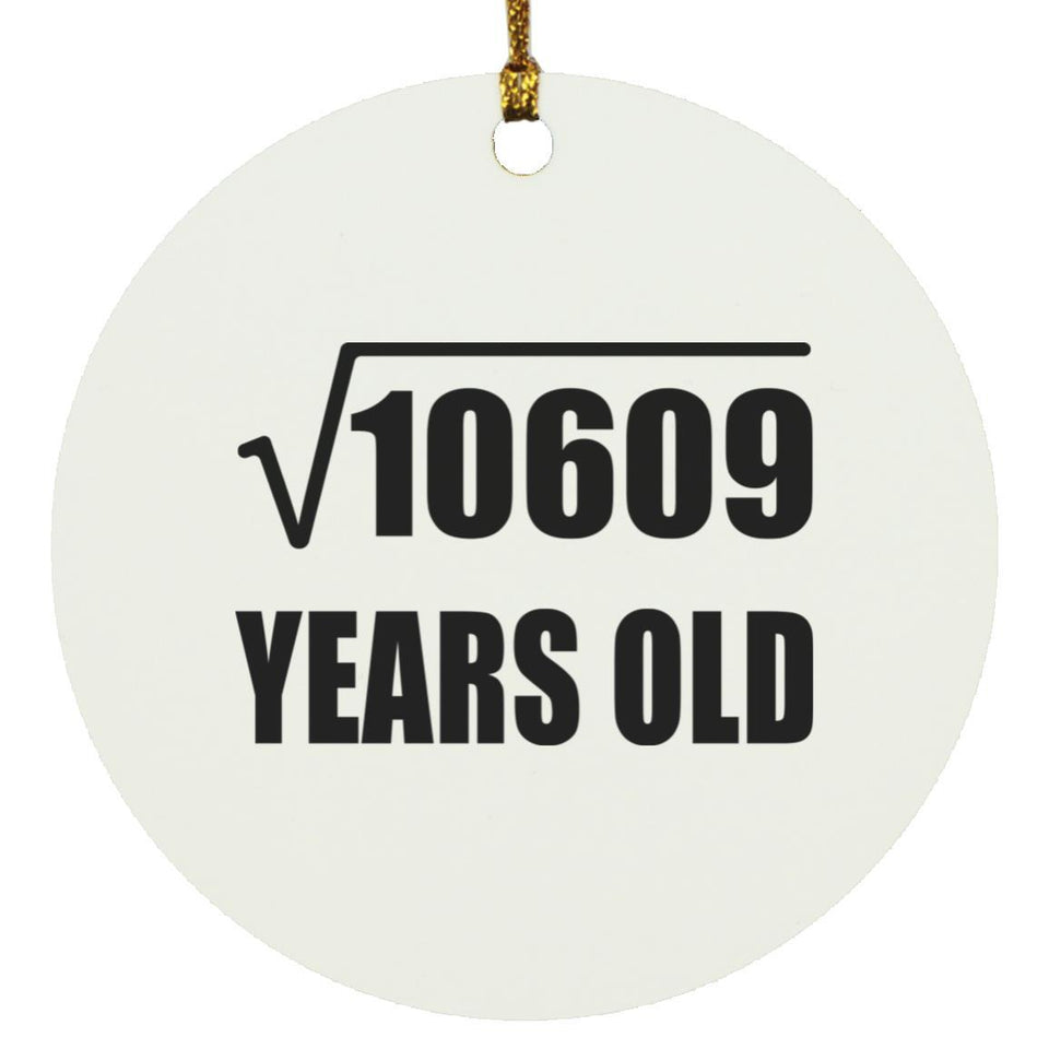 103rd Birthday Square Root of 10609 Years Old - Circle Ornament
