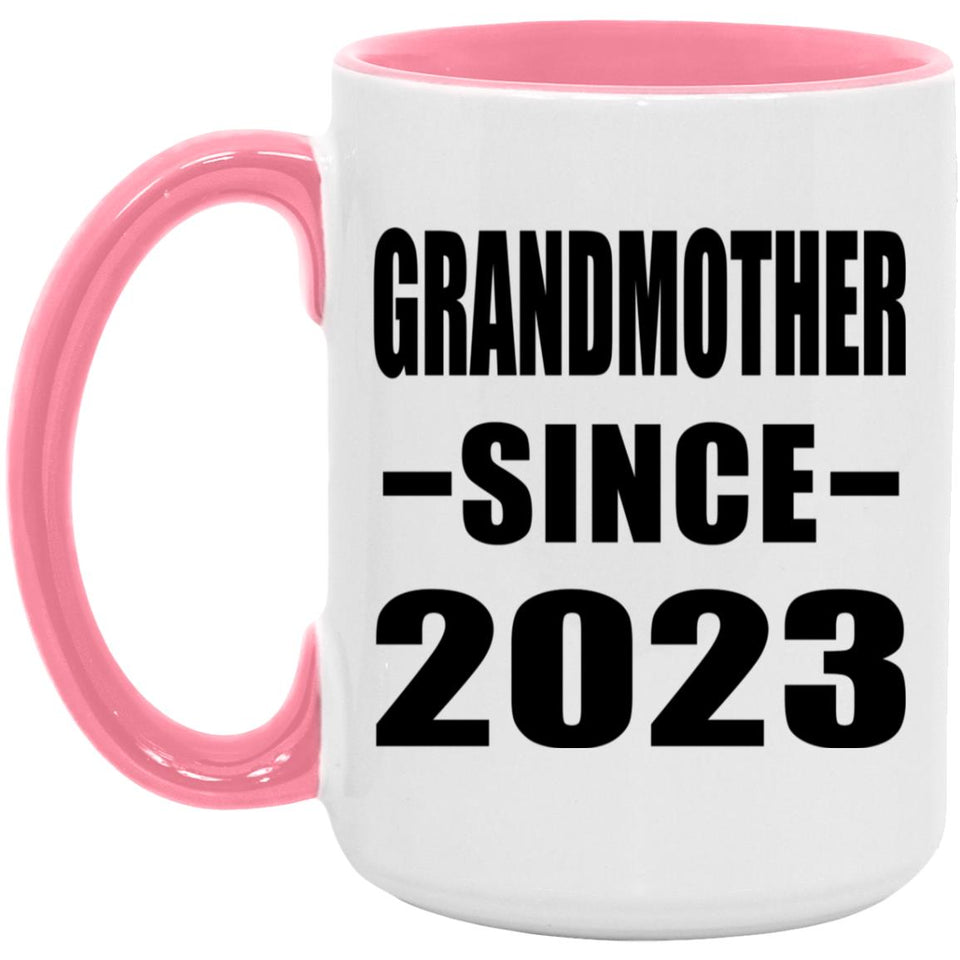 Grandmother Since 2023 - 15oz Accent Mug Pink