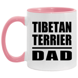 Tibetan Terrier Dad - 11oz Accent Mug Pink