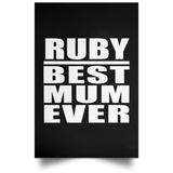 Ruby Best Mum Ever - Poster Portrait