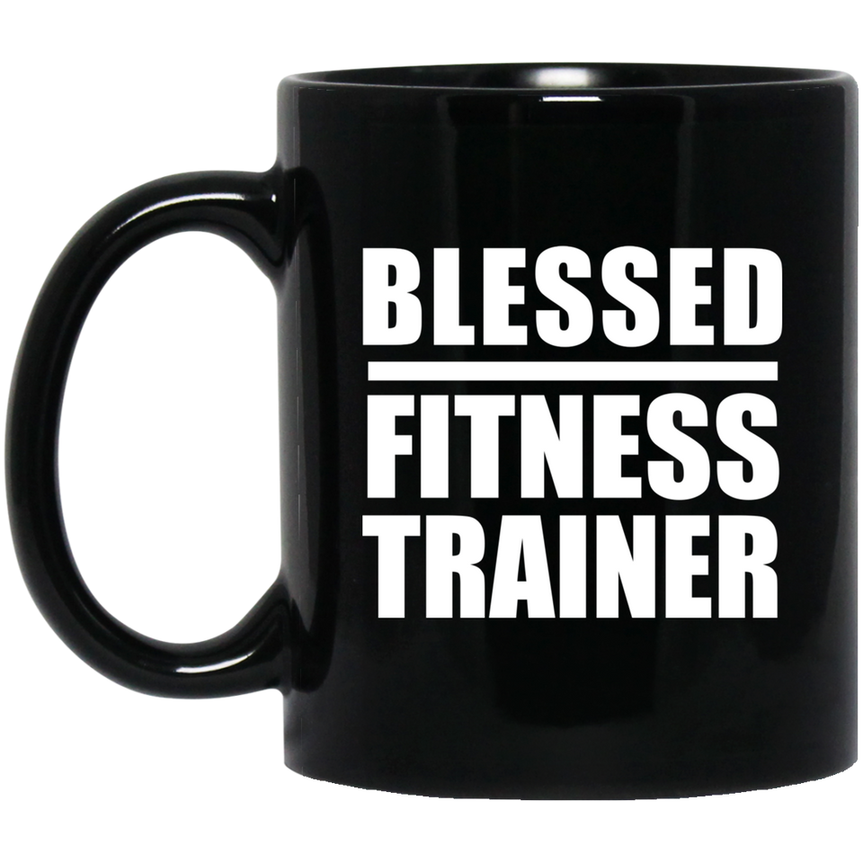 Blessed Fitness Trainer - 11oz Coffee Mug Black