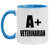 A+ Veterinarian - 11oz Accent Mug Blue