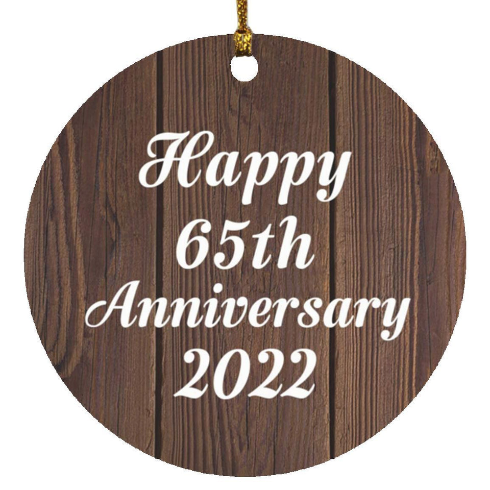 Happy 65th Anniversary 2022 - Circle Ornament D