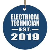 Electrical Technician Established EST. 2019 - Circle Ornament