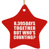 23rd Anniversary 8,395 Days Together But Who's Counting - Star Ornament