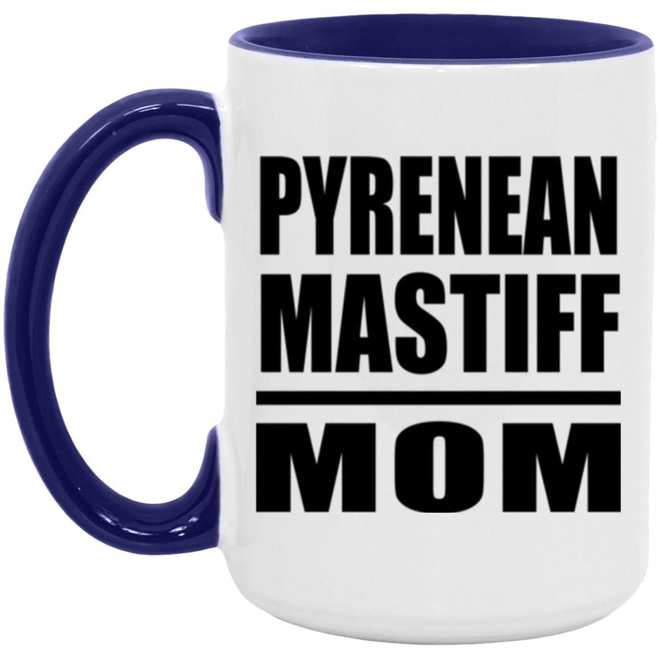 Pyrenean Mastiff Mom - 15oz Accent Mug Purple