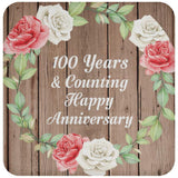 Happy 100th Anniversary 100 Years & Counting - Drink Coaster B
