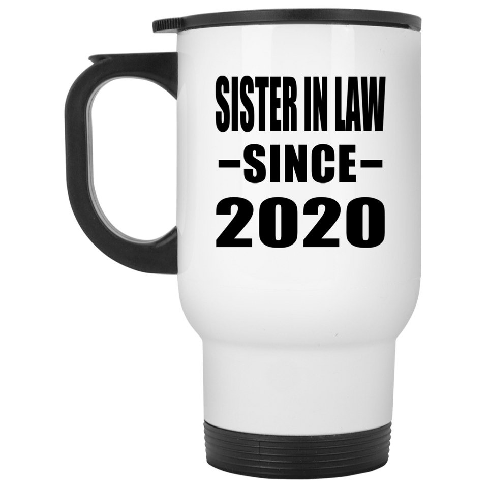 Sister In Law Since 2020 - White Travel Mug