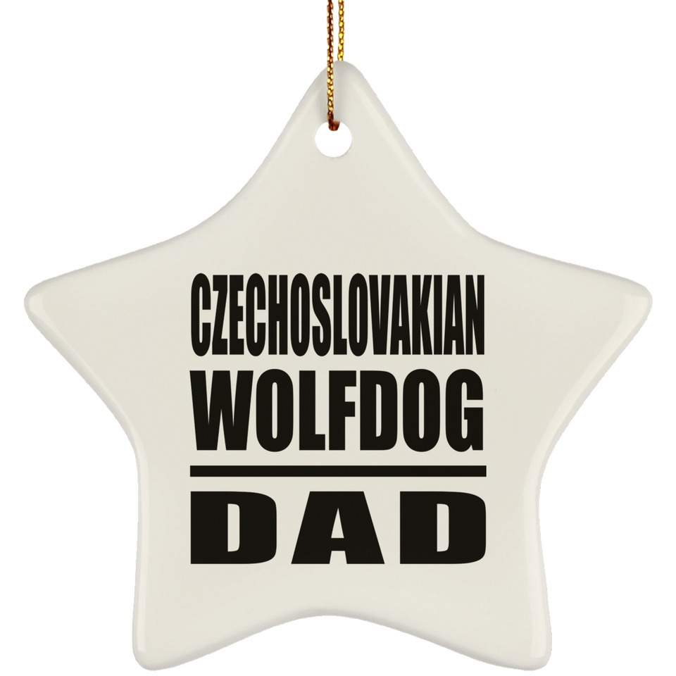Czechoslovakian Wolfdog Dad - Star Ornament