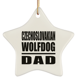 Czechoslovakian Wolfdog Dad - Star Ornament