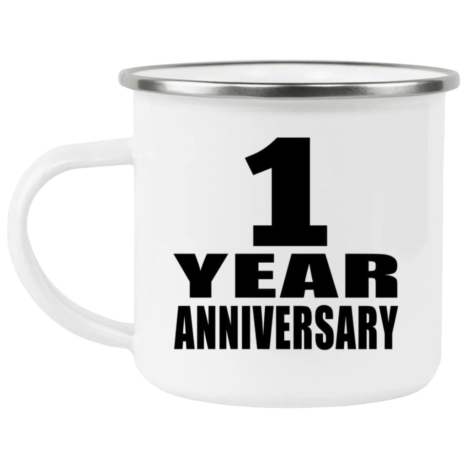 1st Anniversary 1 Year - 12oz Camping Mug