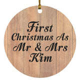 First Christmas As Mr & Mrs Kim - Circle Ornament C