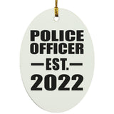 Police Officer Established EST. 2022 - Oval Ornament