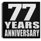 77th Anniversary 77 Years Anniversary - Canvas Square