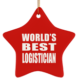 World's Best Logistician - Star Ornament