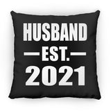 Husband Established EST. 2021 - Throw Pillow Black