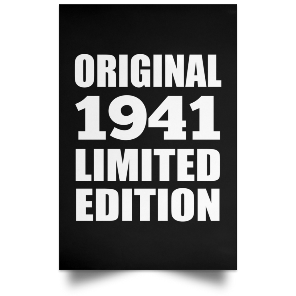 83rd Birthday Original 1941 Limited Edition - Poster Portrait