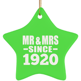 104th Anniversary Mr & Mrs Since 1920 - Star Ornament