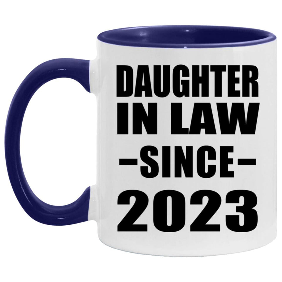 Daughter In Law Since 2023 - 11oz Accent Mug Purple