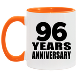 96th Anniversary 96 Years - 11oz Accent Mug Orange