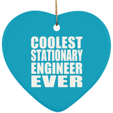 Coolest Stationary Engineer Ever - Heart Ornament